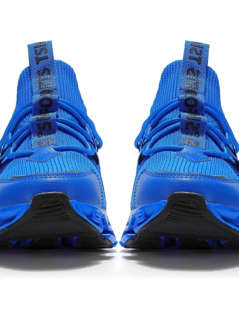 Women's Royal Blue Mesh Sneakers Athletic Running Walking Shoes Lace-up